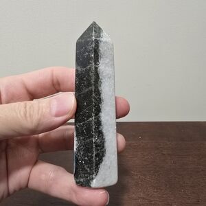 Pyritic Micaceous Zebra Gneiss Crystal Tower